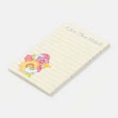 Gepersonaliseerde Wildbloemen Post It Notes (Schuin)