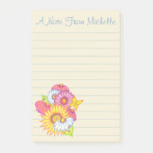 Gepersonaliseerde Wildbloemen Post It Notes (Voorkant)
