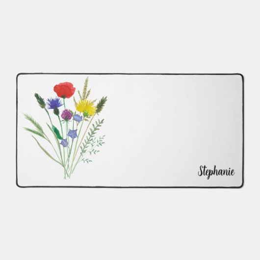 Gepersonaliseerde wilde bloem bureaumat (Voorkant)