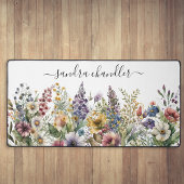 Gepersonaliseerde wilde bloem bureaumat