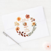 Gepersonaliseerde wilde bloem meisje 1e verjaardag ronde sticker (Envelop)