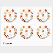 Gepersonaliseerde wilde bloem meisje 1e verjaardag ronde sticker (Vel)