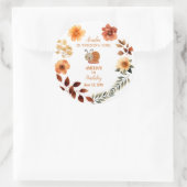 Gepersonaliseerde wilde bloem meisje 1e verjaardag ronde sticker (Tas)