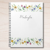 Gepersonaliseerde wilde bloem notitieboek