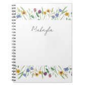 Gepersonaliseerde wilde bloem notitieboek (Voorkant)