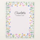 Gepersonaliseerde wilde bloem planner (Voorkant)