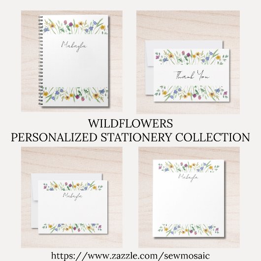 Gepersonaliseerde wilde bloem post-it® notes