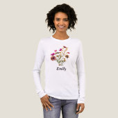 Gepersonaliseerde wilde bloem Tri-Blend shirt (Voorkant)