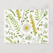 Gepersonaliseerde wilde bloemen afro vrouwendag ci briefkaart (Achterkant)