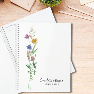 Gepersonaliseerde wilde bloemen planner
