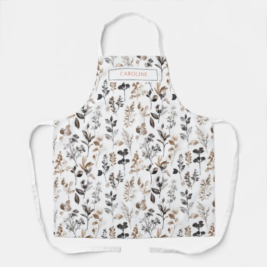 Gepersonaliseerde wilde bloemen schort (Voorkant)