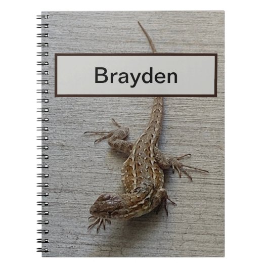 Gepersonaliseerde Wilde Hagedis Notitieboek (Voorkant)