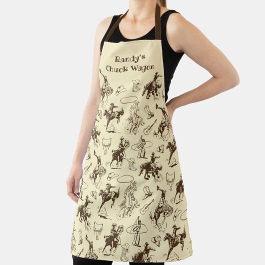 Gepersonaliseerde Wilde West Cowboy Rodeo Schort (Insitu)