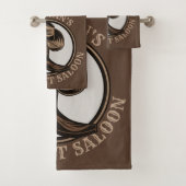 Gepersonaliseerde Wilde West Saloon Westerne Cowbo Bad Handdoek (Insitu)