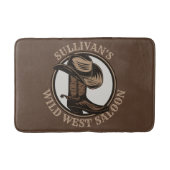 Gepersonaliseerde Wilde West Saloon Westerne Cowbo Badmat (Voorkant)