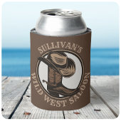 Gepersonaliseerde Wilde West Saloon Westerne Cowbo Blikjeskoeler