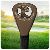 Gepersonaliseerde Wilde West Saloon Westerne Cowbo Golfheadcover