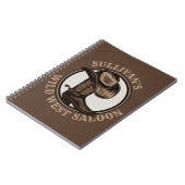 Gepersonaliseerde Wilde West Saloon Westerne Cowbo Notitieboek (Linkerzijde)