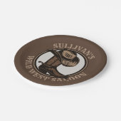 Gepersonaliseerde Wilde West Saloon Westerne Cowbo Papieren Bordje (Gekanteld)