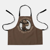 Gepersonaliseerde Wilde West Saloon Westerne Cowbo Schort (Voorkant)