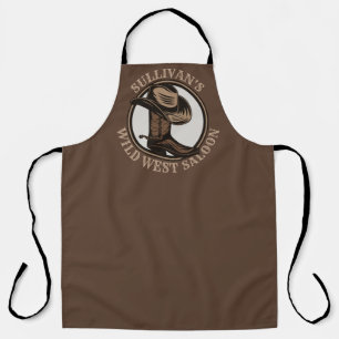 Gepersonaliseerde Wilde West Saloon Westerne Cowbo Schort