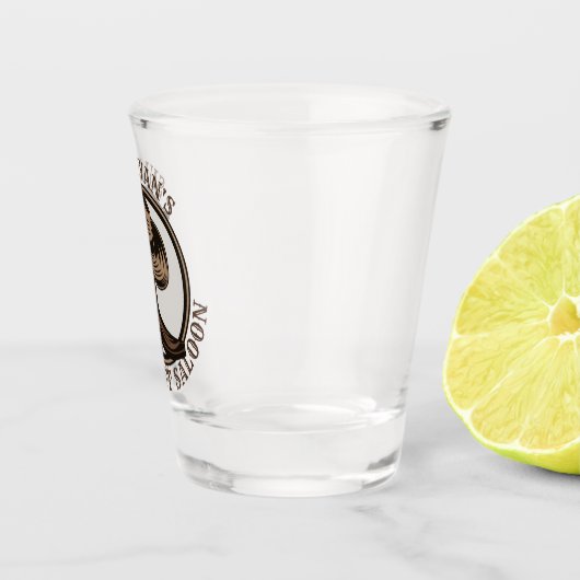 Gepersonaliseerde Wilde West Saloon Westerne Cowbo Shot Glas (Rechts)