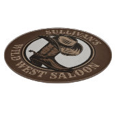 Gepersonaliseerde Wilde West Saloon Westerne Cowbo Snijplank (Hoek)