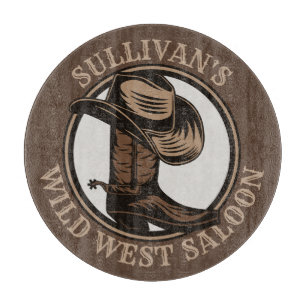 Gepersonaliseerde Wilde West Saloon Westerne Cowbo Snijplank