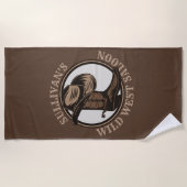 Gepersonaliseerde Wilde West Saloon Westerne Cowbo Strandlaken (Voorkant)