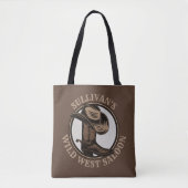 Gepersonaliseerde Wilde West Saloon Westerne Cowbo Tote Bag (Voorkant)