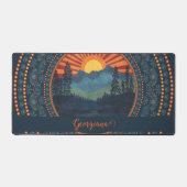 Gepersonaliseerde  wildernis Sunset Dot Mandala Bureaumat (Voorkant)