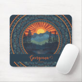 Gepersonaliseerde  wildernis Sunset Dot Mandala Muismat (Met muis)