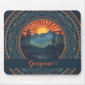 Gepersonaliseerde  wildernis Sunset Dot Mandala Muismat (Voorkant)
