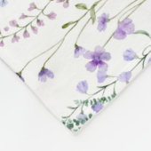 GEPERSONALISEERDE WILDFLOWER Baby Girl Milestone B Fleece Deken (Hoek)