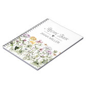 Gepersonaliseerde Wildflower Bloementuin Recept Notitieboek (Linkerzijde)
