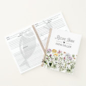 Gepersonaliseerde Wildflower Bloementuin Receptenb Notitieboek (Binnen)