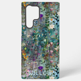Gepersonaliseerde Wildflower Boho Patroon Samsung Galaxy Hoesje