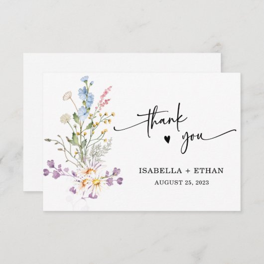 Gepersonaliseerde Wildflower Boho Wedding (Voorkant / Achterkant)