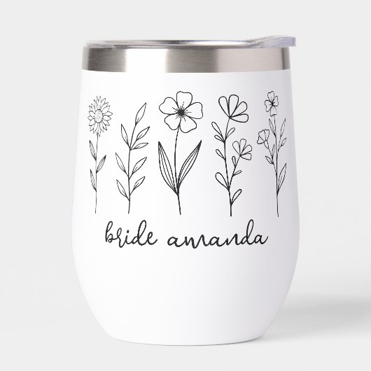 Gepersonaliseerde Wildflower bruid bruiloft (Links)
