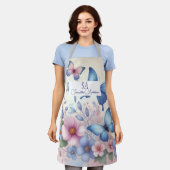 Gepersonaliseerde Wildflower & Butterfly Schort |  (Gedragen)