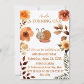 Gepersonaliseerde wildflower decoraties 1e verjaar kaart (Voorkant)