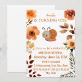 Gepersonaliseerde wildflower decoraties 1e verjaar kaart (Voorkant / Achterkant)