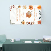 Gepersonaliseerde wildflower decoraties 1e verjaar spandoek (Beurs)