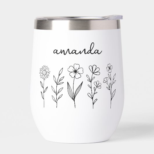 Gepersonaliseerde Wildflower Floral aangepaste naa (Links)