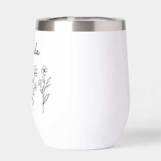 Gepersonaliseerde Wildflower Floral aangepaste naa (Achterkant)