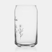 Gepersonaliseerde Wildflower Floral aangepaste naa Blikvorm Glas (Links)