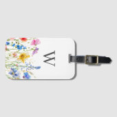 Gepersonaliseerde Wildflower Floral Bagagelabel (Voorkant (horizontaal))