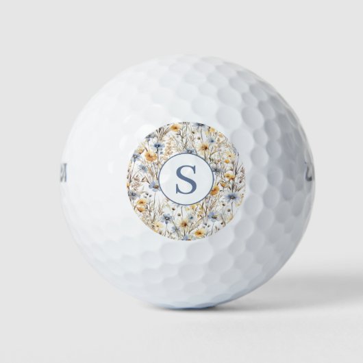 Gepersonaliseerde Wildflower Floral Golfballen (Voorkant)