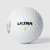 Gepersonaliseerde Wildflower Floral Golfballen (Logo)