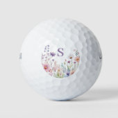 Gepersonaliseerde Wildflower Floral Golfballen (Voorkant)